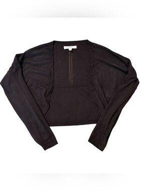LK Bennett London Black Cropped Bolero Shrug Cardigan